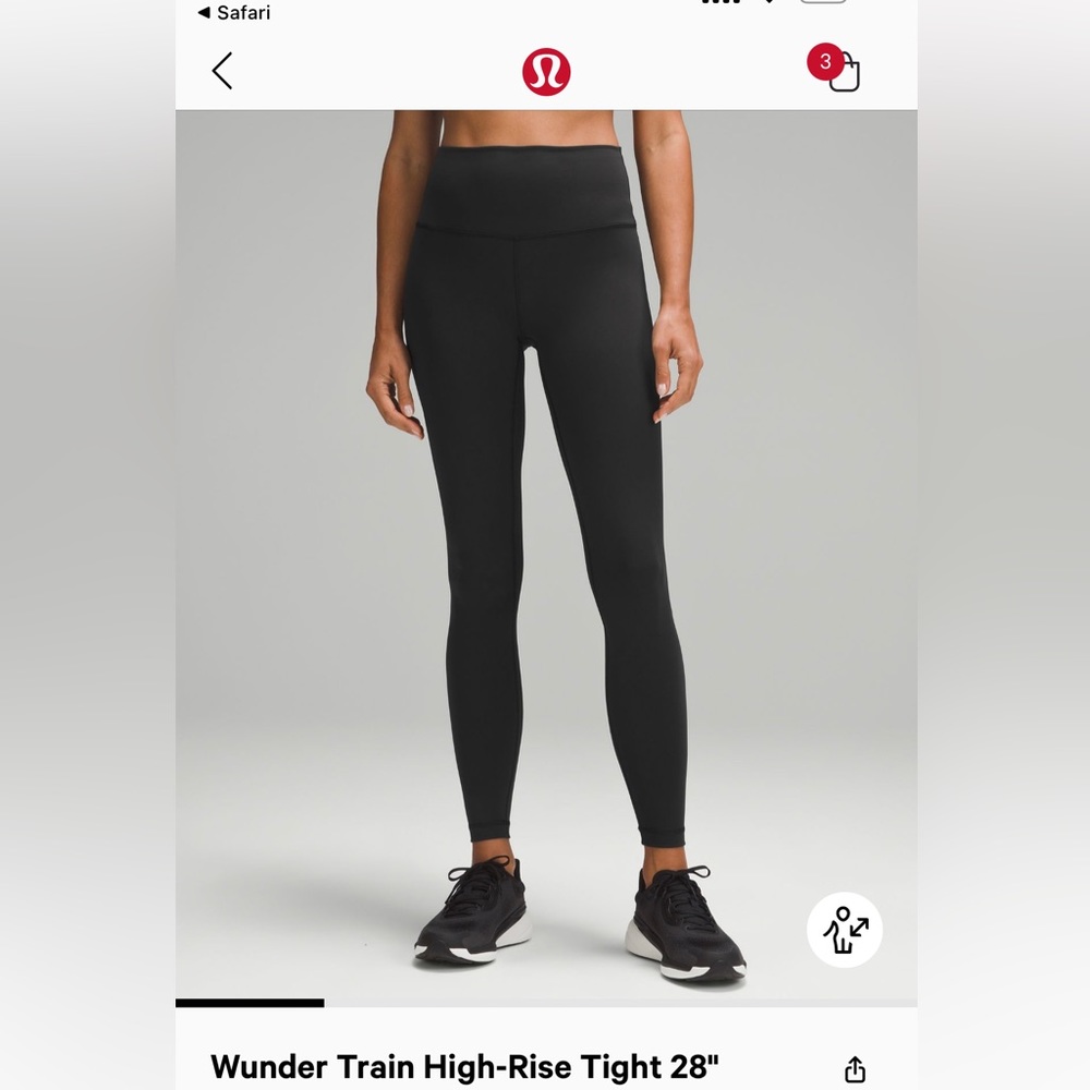 Black 28” lululemon leggings